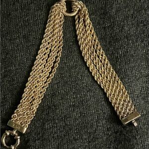 Gold over 925 Silver Multi-Strand Bracelet